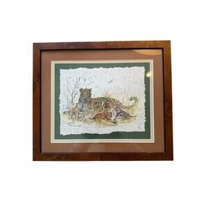 African Leopard Safari - Framed Limited Edition Print by Sheila Cooper